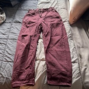 wide leg ZARA MAROON JEAN PANT (size 2)